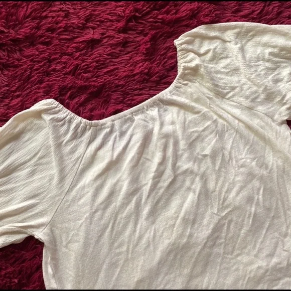 Boho cream scoop neck top - Picture 9 of 14